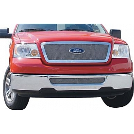T-Rex Truck Products Grille Insert - Mesh Rectangular Polished Stainless Steel - 54556