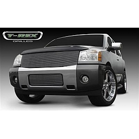 T-Rex Truck Products Grille Insert - Horizontal Bar Rectangular Polished Aluminum - 20780