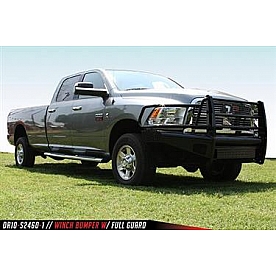 Fab Fours Bumper Premium 1-Piece Design Steel Black - DR10S29601