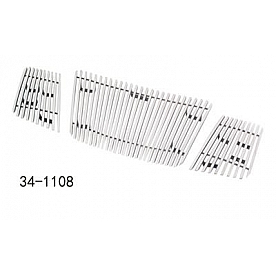 Paramount Automotive Grille Insert - Polished Aluminum 8 Millimeter Vertical Style - 341108