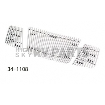 Paramount Automotive Grille Insert - Polished Aluminum 8 Millimeter Vertical Style - 341108