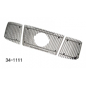 Paramount Automotive Grille Insert - Polished Aluminum 8 Millimeter Vertical Style - 341111