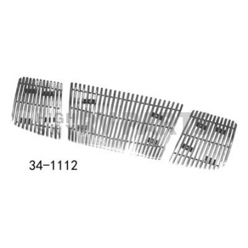 Paramount Automotive Grille Insert - Polished Aluminum 8 Millimeter Vertical Style - 341112