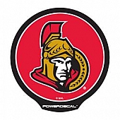 POWERDECAL Decal - Ottawa Senators Logo Black Plastic 4-1/2 Inch - PWR9301