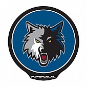 POWERDECAL Decal - Minnesota Timberwolves Logo Black Plastic 4-1/2 Inch - PWR94001