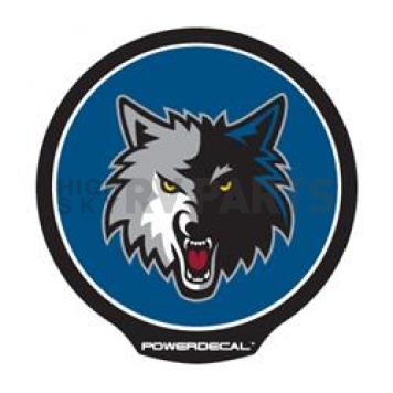 POWERDECAL Decal - Minnesota Timberwolves Logo Black Plastic 4-1/2 Inch - PWR94001