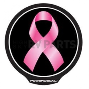 POWERDECAL Decal - Breast Cancer Ribbon Black Plastic 4-1/2 Inch - PWRC101162