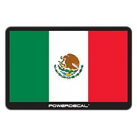 POWERDECAL Decal - Mexican Flag Black Plastic Not Applicable - PWRMEXICO