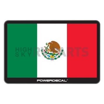 POWERDECAL Decal - Mexican Flag Black Plastic Not Applicable - PWRMEXICO