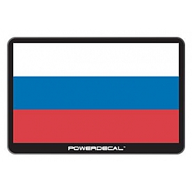 POWERDECAL Decal - Russian Flag Black Plastic Not Applicable - PWRRUSSIA