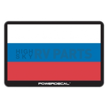 POWERDECAL Decal - Russian Flag Black Plastic Not Applicable - PWRRUSSIA