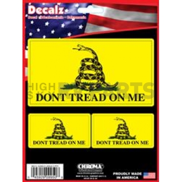 Chroma Graphics Decal - Don't Tread On Me Yellow Flag With Snake - 9950