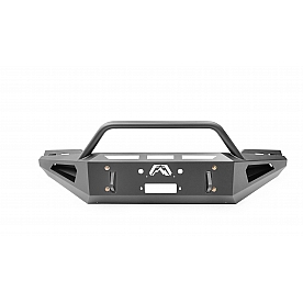 Fab Fours Bumper Red Steel 1-Piece Design Steel Black - F18RS45621