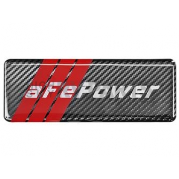 Advanced FLOW Engineering Decal - AFE Power Logo Black/ White/ Red Carbon Fiber - 4010207