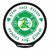 POWERDECAL Decal - Irish Firefighter Black Plastic 4-1/2 Inch - FFPWR006