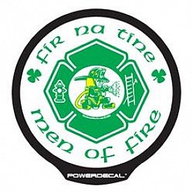 POWERDECAL Decal - Irish Firefighter Black Plastic 4-1/2 Inch - FFPWR006
