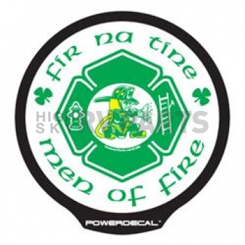 POWERDECAL Decal - Irish Firefighter Black Plastic 4-1/2 Inch - FFPWR006