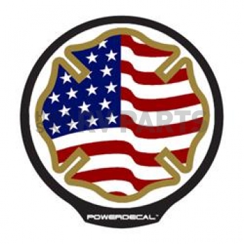 POWERDECAL Decal - Maltese Wave Flag Black Plastic 4-1/2 Inch - FFPWR008