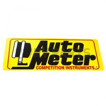 AutoMeter Decal - Yellow With Black And Red Letters - 0209