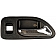 Help! By Dorman Interior Door Handle - Plastic Black Housing With Silver Lever Single - 77485