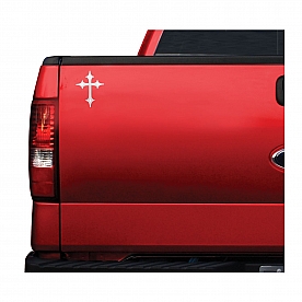 Pilot Automotive Decal - Dual Layer Cross Silver Stainless Steel - TT090