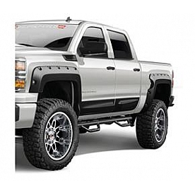 Warn Fender Flare - Black ABS Plastic Satin Set Of 4 - 102022