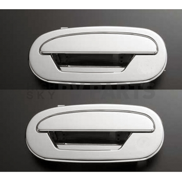 All Sales Exterior Door Handle -  Chrome Plated Aluminum Set Of 2 - 502C