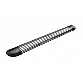 Romik USA Running Board Silver Aluminum Stationary - 21341418