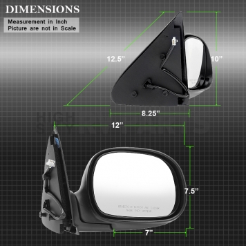 Xtune Exterior Mirror Power Rectangular Single - 9934865-5