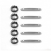 All Sales Exterior Door Handle Trim - Anthracite Metallic Set Of 5 - 3527AM