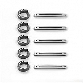 All Sales Exterior Door Handle Trim - Anthracite Metallic Set Of 5 - 3527AM