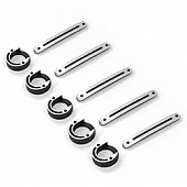 All Sales Exterior Door Handle Trim - Black Set Of 5 - 3527K