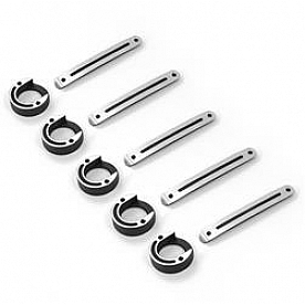 All Sales Exterior Door Handle Trim - Black Set Of 5 - 3527K