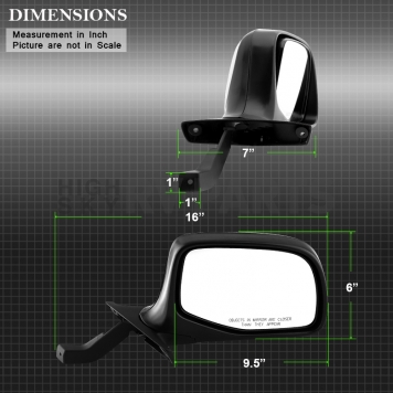 Xtune Exterior Mirror Power Rectangular Single - 9935015-5