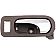 Help! By Dorman Interior Door Handle - Plastic Brown Housing With Silver Lever Single - 81822
