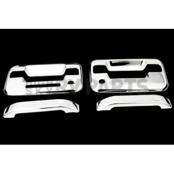 Paramount Automotive Exterior Door Handle Cover - Silver ABS Plastic Triple Chrome Plated - 640305