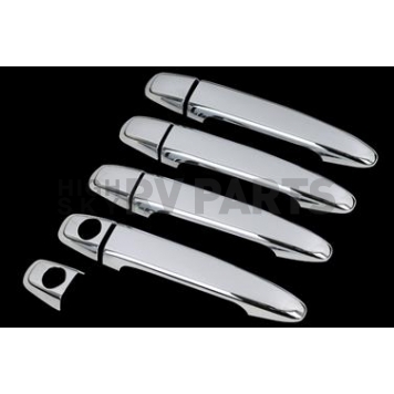 Paramount Automotive Exterior Door Handle Cover - Silver ABS Plastic Triple Chrome Plated - 640508