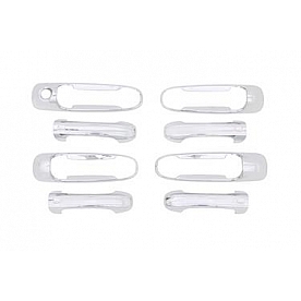 Auto Ventshade (AVS) Exterior Door Handle Cover - Silver ABS Plastic Full Set - 685209