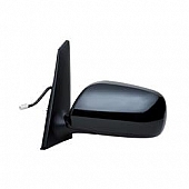 K-Source Exterior Mirror Electric OEM Black Single - 70632T