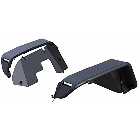 Black Horse Offroad Fender Flare - Black Aluminum Textured Set Of 2 - TFFJL4F