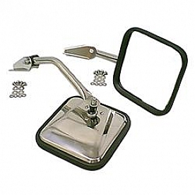 Rugged Ridge Exterior Mirror Manual Square Set Of 2 - 1100502
