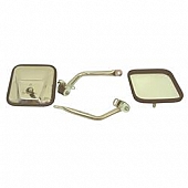 Rugged Ridge Exterior Mirror Manual Square Set Of 2 - 1100507