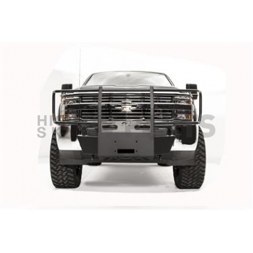 Fab Fours Winch Mount - 12000 Pound Fixed Front Bumper Steel Black - GM15N30701