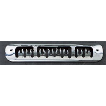 All Sales Center High Mount Stop Light Cover - Black Powder Coated Flames Aluminum - 94115K