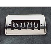 All Sales Center High Mount Stop Light Cover - Silver Brushed Flames Aluminum - 94215