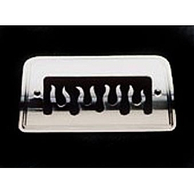 All Sales Center High Mount Stop Light Cover - Black Powder Coated Flames Aluminum - 94215K