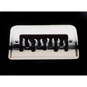 All Sales Center High Mount Stop Light Cover - Black Powder Coated Flames Aluminum - 94215K