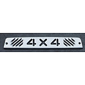 All Sales Center High Mount Stop Light Cover - Silver Brushed 4X4 Aluminum - 44007