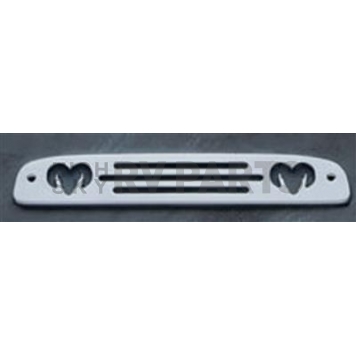 All Sales Center High Mount Stop Light Cover - Silver Brushed Rams Head Aluminum - 44011