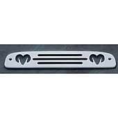 All Sales Center High Mount Stop Light Cover - Black Powder Coated Rams Head Aluminum - 44011K